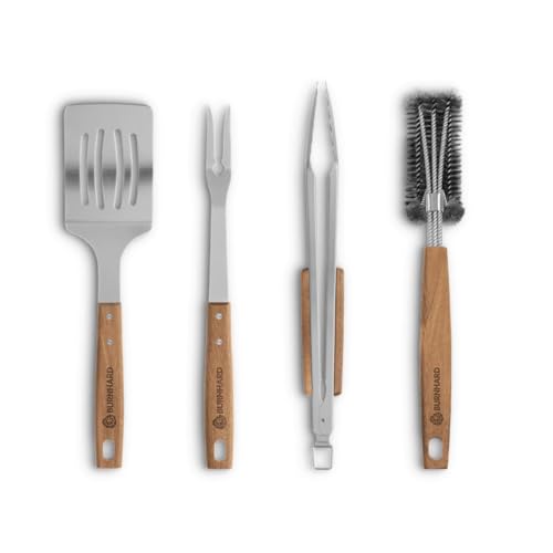 BURNHARD Grillbesteck-Set 4-TLG.